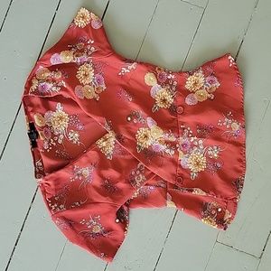Floral wrap crop top